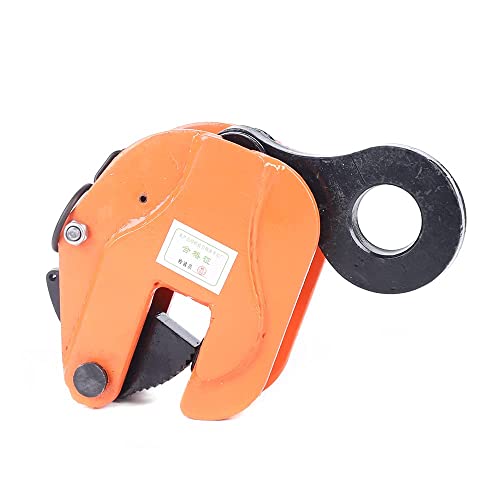 CNCEST 3 tons Vertical Crane Plate Lifting Clamp With Lock Industrial Hoist Hook Chain Plate Clamp Sheet Metal Lifting Clamp