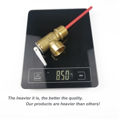 RV Hot Water Heater Relief Valve, 210°F 150 psi Temperature and Pressure Relief Valve for Boiler, Water Tank, Max 200,000 BTU/h, All Brass Body with Extended Probe, 3/4" NPT Thread Connection - size: 150 PSI 210°F, 3/4" NPT