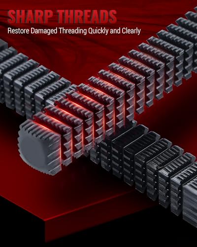 Reywoo 3-Pc Heat-Treated Thread Restorer File Set, Metric SAE UNC UNF - size: 3 PC in UNC UNF Metric Sizes