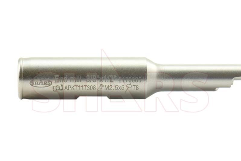 Shars 90 Degree Mini Indexable End Mill 3 PCS Set with APKT 11T308 Inserts, 3/8", 1/2", 5/8" Cutter Diameter P[