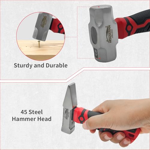 4-Piece Small Hammer Set Stubby Mini Mechanics Hammer Tool - color: 4-piece Set of Ball Peen, Claw, Sledge, and Cross Peen Hammers