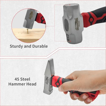 4-Piece Small Hammer Set Stubby Mini Mechanics Hammer Tool - color: 4-piece Set of Ball Peen, Claw, Sledge, and Cross Peen Hammers