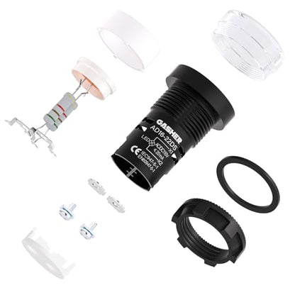 GASHER 10PCS 110V 20mA Energy Saving Indicator Light White - color: White