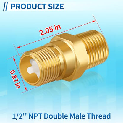 1/2'' NPT Lead-Free Brass RV Camper Water Heater Check Valve, Male to Male - style: Male to Male