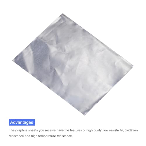 PATIKIL Flexible Graphite Foil Graphite Gasket Sheet 250x200x0.3mm - size: 250x200x0.3mm