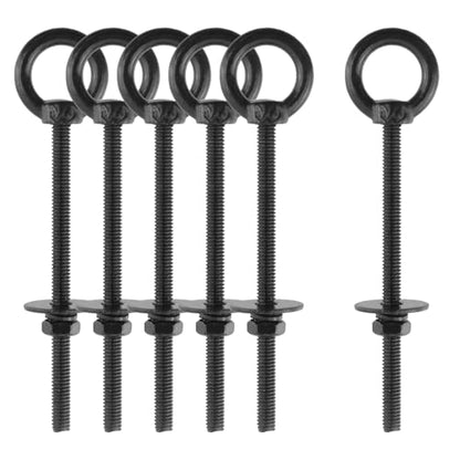 Antrader Lifting Shoulder Eye Bolts,M4 x 60mm,Black,Stainless Steel,6 Sets - size: M4 x 60mm