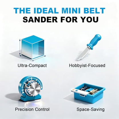 SI FANG Mini Electric Belt Sander Knife-Sharpener Small Bench Grinder - style: Mini Electric Belt Sander Kit