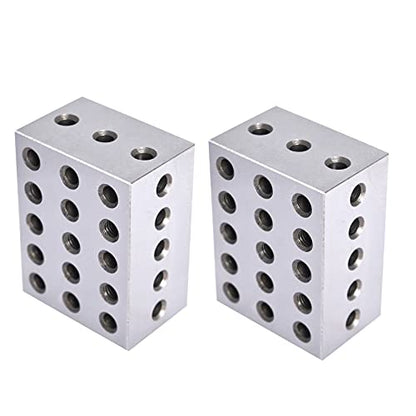 waltyotur 2-3-4 Blocks Matched Pair 23 Holes 2 3 4 Blocks .0003 Precision Ground Machinist Set Up Blocks HRC 55-62