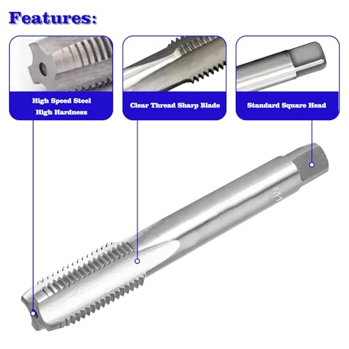 M12 x 1.25 Metric Thread Tap and Die Set, M12 x 1.25mm High-Speed Steel Machine Tap and Die Set, Right Hand Thread Tap and Round Thread Die - size: m12 x 1.25mm