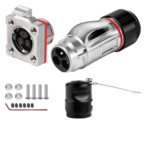 CNLINKO BD-20 3 Pin IP68 Waterproof Connector Circular Aviation Plug Metal - size: 3-Pin, style: BD20