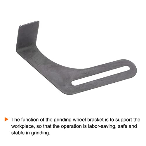 HARFINGTON 2pcs Bench Grinder Tool Rest 7.87" Carbon Steel Bracket Tool Part Set with Screw for Bench Grinder Polisher, Black - size: 7.87"