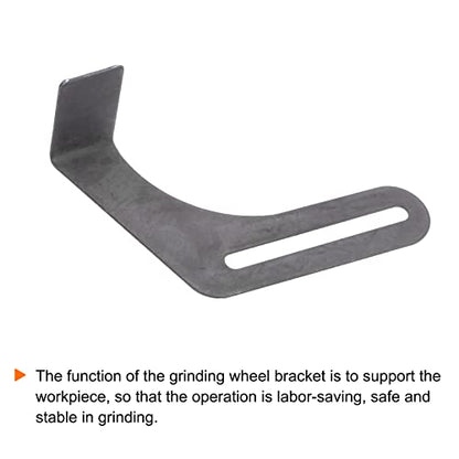 HARFINGTON 2pcs Bench Grinder Tool Rest 7.87" Carbon Steel Bracket Tool Part Set with Screw for Bench Grinder Polisher, Black - size: 7.87"