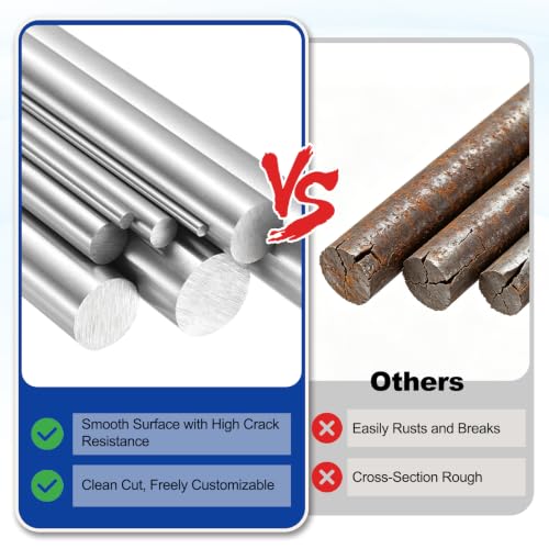 MECCANIXITY Round Steel Rod 7.5mmx100mm Lathe Bar Stock Tool Metal Dowel - size: 7.5mm x 100mm