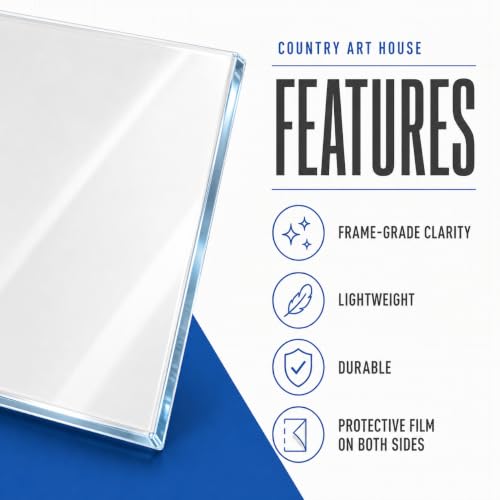 15x17 Clear Acrylic Plexiglass Frame Glass Replacement, Single Sheet - size: 15x17