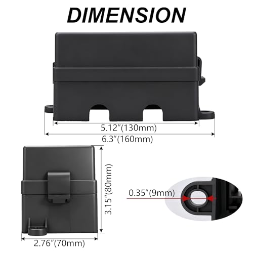 12V 12 Way Fuse Relay Box, 4 Relays and 12 ATC/ATO Blade Fuses Slots, Compatible with 4-Pin 5-Pin 40Amp Relay, for Cars Truck Marine Boat Jeep (Box) - size: 4Relays 12Fuses slots, style: Box