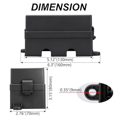 12V 12 Way Fuse Relay Box, 4 Relays and 12 ATC/ATO Blade Fuses Slots, Compatible with 4-Pin 5-Pin 40Amp Relay, for Cars Truck Marine Boat Jeep (Box) - size: 4Relays 12Fuses slots, style: Box