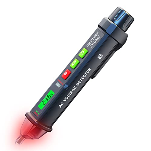 ZOYI ZT-DB03 AC Voltage Detector-5 Sensitivity Gears-Dual-Range 12V-1000V/48V-1000V, Non-Contact Voltage Tester Pen with Break-Point Testing,Flashlight, Electrical Tester for Home,Electricians&DIY - color: Red