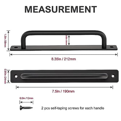 Ravinte Barn Door Handles 2 Pack Sliding Door Pulls, 7.5 in Hole Centers - size: 7.5 in Hole Centers