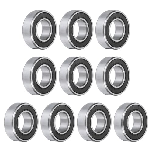 uxcell 10pcs 688-2RS Bearing 8x16x5mm, Chrome Steel Double Rubber Seals Miniature Bearing, Lubricated Deep Groove Ball Bearings, P6 (ABEC 3) - size: 688-2RS