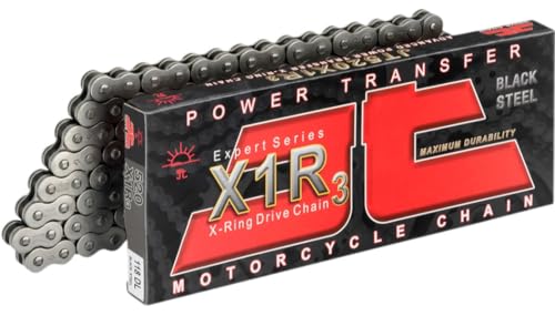 JT Chain JTC520X1R3100DL (520 Series) Black Steel 100 Link Heavy Duty X-Ring Chain with Connecting Link - color: Black Steel, size: 100-Links