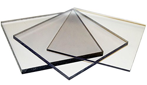 Polycarbonate Sheet - 12" x 12" - 10mm Thickness - Good Glass Alternative Used in POP Signs/Displays, Skylights, Pool Enclosures, Machine Guards - UV Stabilized, Low Flammability & Burglary-Resistant