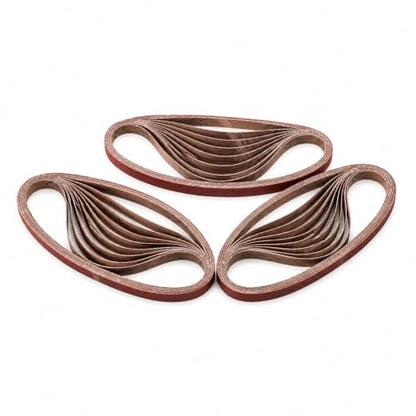 1/2 x 18 Inch Mixed Grit Sanding Belt 30 Pcs, 5 Each of 40/60/80/120/150/240 Grits, Aluminum Oxide Sanding Belt for Knife Making, Metalworking, and Woodworking, High-Performance Sharpening Belts - size: 1/2 x 18 Inch Mixed Grit