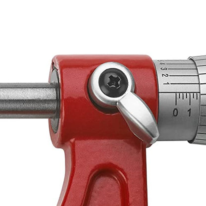 Premium Outside Micrometer Set 0-4" / 0.0001", Red - color: Red