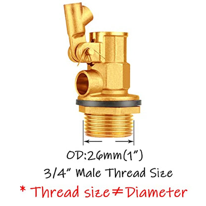 Uenede Float Ball Valve DN20 3/4" Male Thread with NPT Adapter - size: 3/4"-1PCS