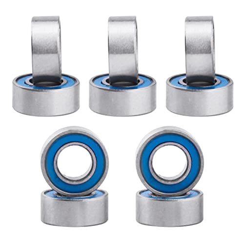 RC Ball Bearings 10-Pack Bearing Steel and Double Rubber Sealed Miniature Deep Groove Ball Bearings (3x6x2.5mm) - size: 3x6x2.5mm