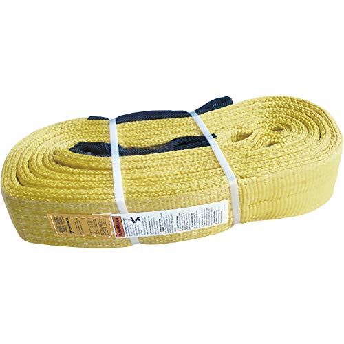 4" x 12' Nylon Industrial Lift Web Sling Synthetic Strap Eye & Eye 3 PLY Heavy Duty Vertical 16,000 LBS Choker 12,800 LBS Basket: 32,000 LBS - color: 4’’ 3Ply Nylon Eye, size: 12’