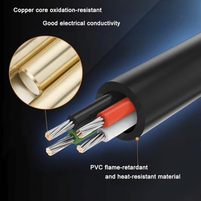 0.66Ft GX16 2Pin Male Aviation Connector Cable,Panel Mount Metal Circular Adapter PVC Cable Connector 7A/125V,16mm for Electrical and Electronic Connections Cable 0.2M - size: 2Pin