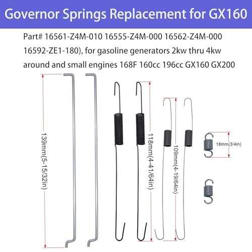 Strongthium 19PCS GX GCV Governor Throttle Return Springs Linkage Kit - size: 19 PCS