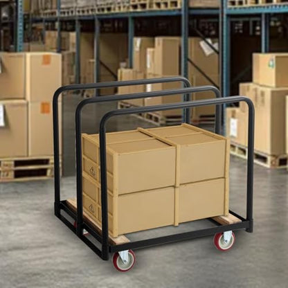 Steel Panel Truck, Drywall Cart W/ 5” PU Swivel Wheels, Heavy-Duty Panel Dolly Cart W/ 1500 LBS Capacity, for Handling Wall Panel/Lumber/Folding Table/Sheetrock， 36" L X 24" W