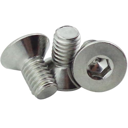 M6 x 12mm Flat Head Socket Cap Screws,Fajoeda 30Pcs M6 Countersunk Bolts 18-8 (304) Stainless Steel Hex Socket Cap Screws - size: 30PCS M6-1.0 x 12mm
