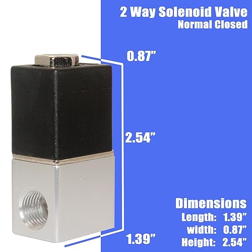 DC 24V Solenoid Valve 1/4" NPT 2 Way Normally Closed Air Valve Electric Solenoid Valve - size: 1/4"NPT, style: DC24V