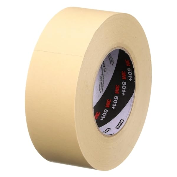 3M 501+ High Temperature Masking Tape, Tan, 1.88 in x 60 yds – Strong Holding Power for Automotive, Specialty Vehicle and Industrial Markets