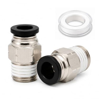 Unykora 8mm OD x 1/4" NPT Pneumatic Push to Connect Fittings, 20-Pack - size: 8mmOD x 1/4" NPT