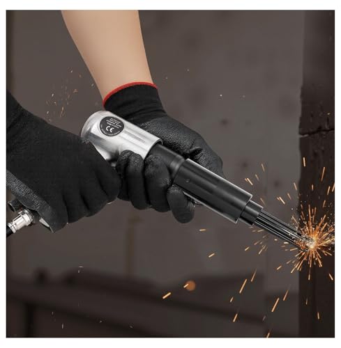Air Hammer 4500 BPM Pneumatic Hammer Kit with Needle Scaler & 4 Chisels, Round Shank Air Chisel Tool for Metal Cutting, Concrete Demolition, Scraping