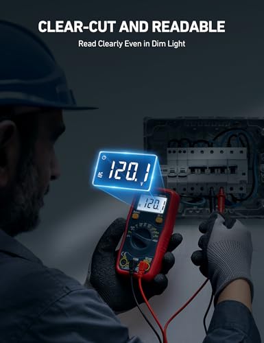 AstroAI DM130B Multimeter, 4000 Counts, Auto-Ranging, Capacitance Testing - size: 47.17 cubic inches