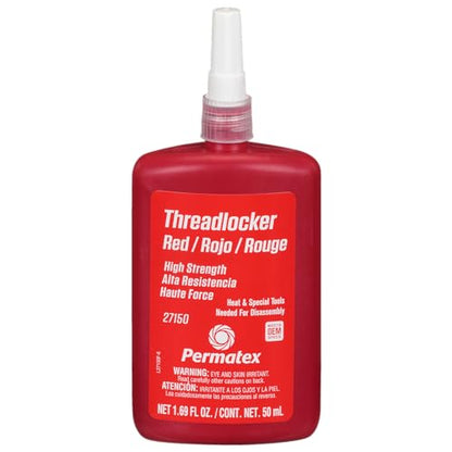 Permatex High Strength Threadlocker Red 50 ml - No. 27151 - size: 50 ml, style: Liquid - High Strength