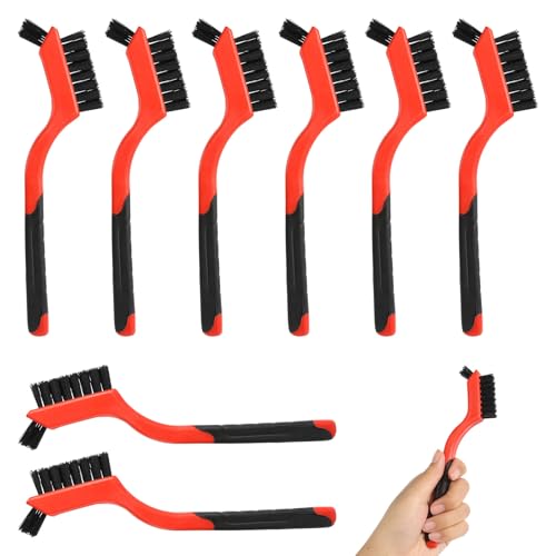 8Pcs Nylon Cleaning Brushes, Bristles Scratch Brush Set, Nylon Bristle Brushes Small Cleaning Brushes for Daily Cleaning Dirt Removal
