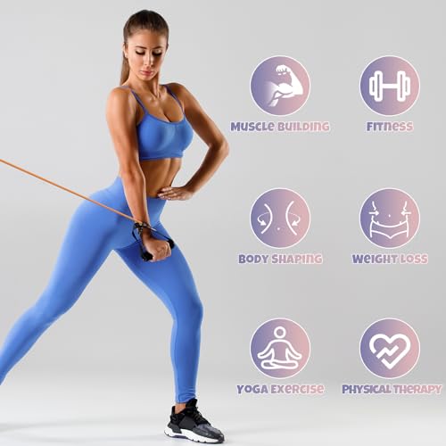 RitFit Single Resistance Bands with Handles Door Anchor for Home Gym - size: 20-25lbs