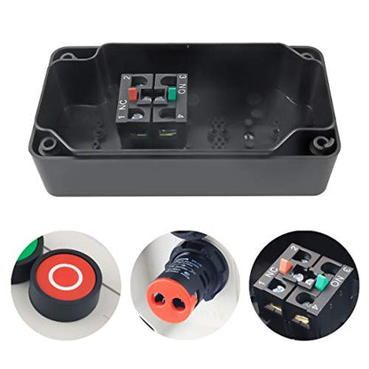 Push Button Switch Station Momentary NC Red, NO Green, Red Signal 660V 10A