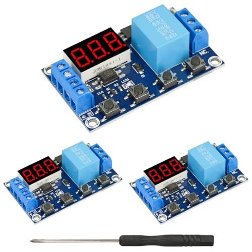 3Pcs 6-30V Timer Relay Module Programmable Delay