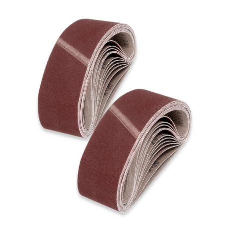 4 x 36 Inch Mixed Grit Sanding Belt 30 Pcs, 5 Each of 40/60/80/120/150/240 Grits, Aluminum Oxide Sanding Belt for Knife Making, Metalworking, and Woodworking, High-Performance Sharpening Belts - size: 4 x 36 Inch Mixed Grit