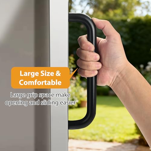 Malimali 2 Pack 11" Black Large Barn Door Handles, Gate Door Pull Handle - color: Matte Black 2 Pack