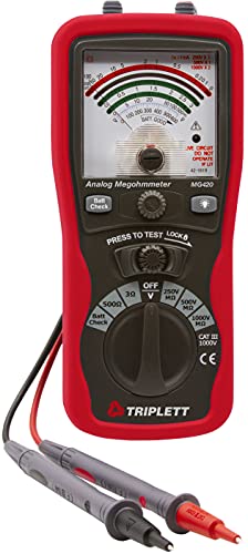Triplett MG420 Analog Insulation Resistance Tester - size: MG420, style: Standard