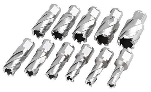 Accusize Industrial Tools HSS Annular Cutter, N10 - size: 7/16" to 1-1/16", 1" Cutting Depth, style: Styling Strong Case