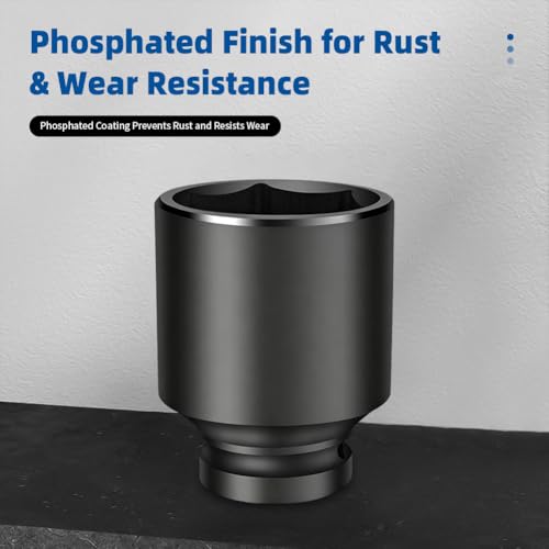 BORDSTRACT 3/4in Drive Impact Socket 45×80mm - size: 45mm - Deep (80mm Length)