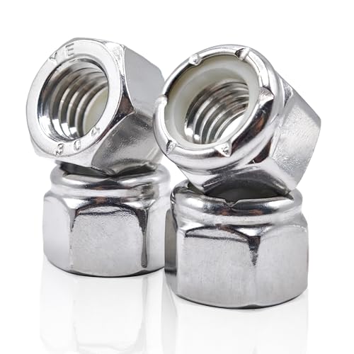 5/16"-18 Nylon Insert Lock Nuts 30pcs SAE 304 Stainless Steel Nylon Locknuts Hex Lock Nuts Reusable Anti-Loose Corrosion-Resistant for DIY Home Automotive Industrial - size: 5/16"-18 30pcs